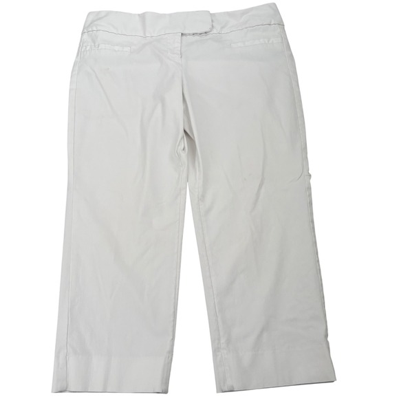 The Limited Pants - The Limited Exact Stretch White Cropped Capri Pants Size 8 Business Casual
